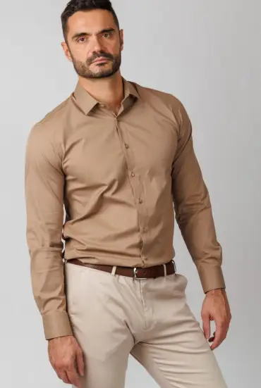 Muška SLIM FIT košulja – oker