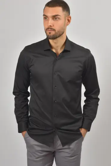 Muska kosulja SLIM FIT CRNA