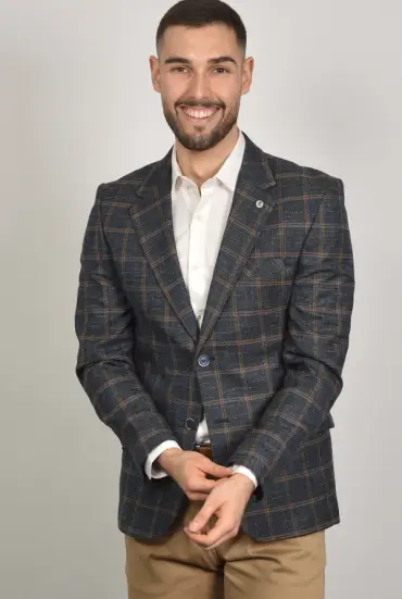 Muski sako karirani TEGET BRAON