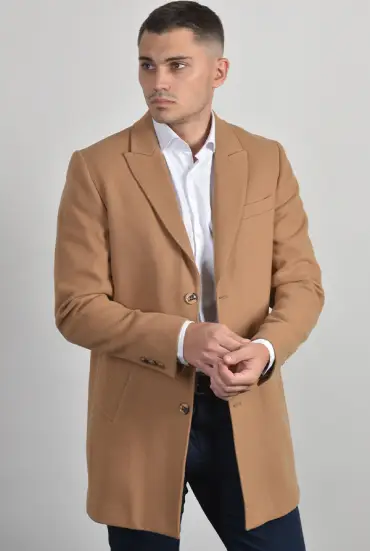 Muški kaput sa klasičnim reverom - KAMEL 